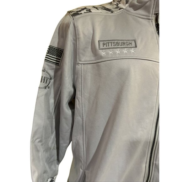 NEW Pittsburgh Pitt Panthers Colosseum Athletics Camo Full Zip Jacket Men's L - Picture 2 of 8